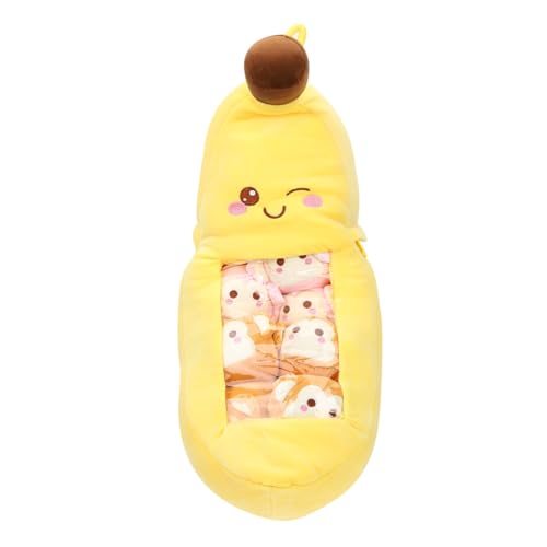 CIYODO 1 Set Kawaii Stofftier Banane Plüsch Banane Stofftier Banane Stofftier Stofftiere Für Erwachsene Stoffbanane Plüsch Bananenkissen Gelb Kurzer Plüsch von CIYODO