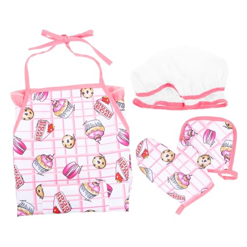 CIYODO Kinder Kochschürze Satz Mit Backmütze Topflappen Und Handschuh Für Backfertigkeiten Lernen CIYODO Kinder Kochschürze Satz Mit Backmütze Topflappen Und Handschuh Für Backfertigkeiten Lernen von CIYODO