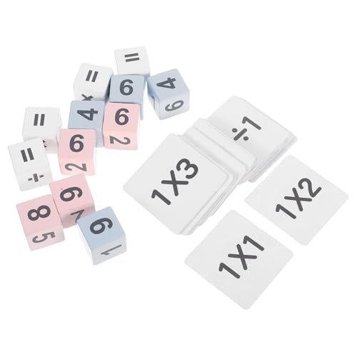 CIYODO 1 Set Kinder-Mathe-Spiele, Multiplikation Und Division, Übungs-lernwürfelkarten, Interaktives Mathematik-brettspiel, Homeschool-zubehör von CIYODO