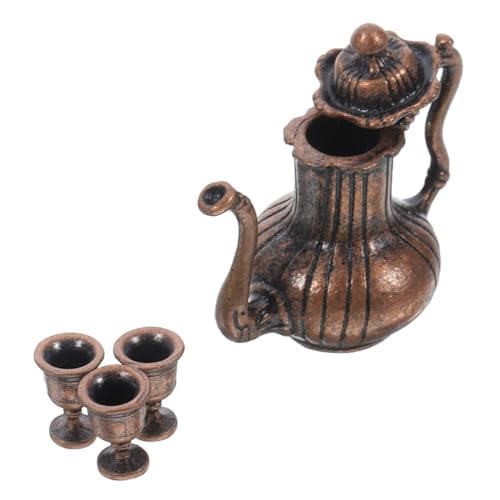 CIYODO 1 Set Mini Ornamente Tasse Für Tiny House Zubehör Mini Spielküchen Zubehör Puppenhaus Küchenmodell Mini Küchen Zubehör Tee Zubehör Puppenhaus Eisen von CIYODO