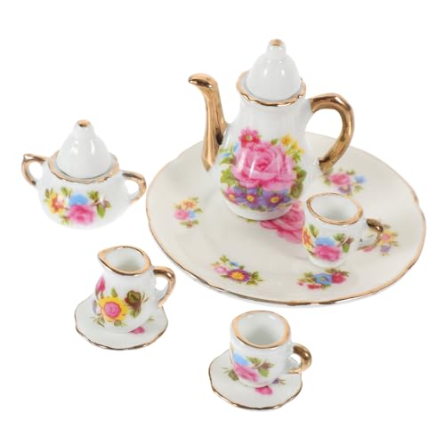 CIYODO/tassen-Set Miniatur-Porzellan-teeservice Puppenhaus-küchenzubehör Miniatur-teetassen Rollenspiel-Accessoire von CIYODO