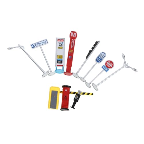 CIYODO 1 Set Miniatur Transporteinrichtungen Für Verkehrsband Fahrende Fahrzeuge Verkehrszeichen Straßenmatte Für Spielzeugautos Schilder Teppich Transportspielzeug von CIYODO