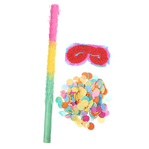 CIYODO 1 Set Piñata Zubehör Geburtstagsdekorationen Konfettistäbchen Partyzubehör Piñata Geburtstagsparty Dekoration Gläser Geburtstagsparty Zubehör Piñata Stick Papier Bunt von CIYODO