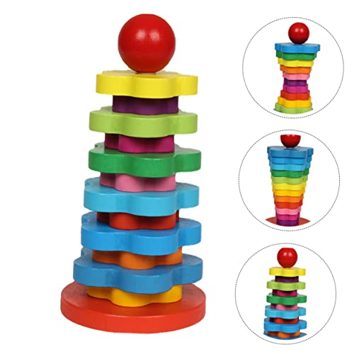 CIYODO 1 Set Regenbogen Stacking Block Pädagogisches Lustige Bausteine ​​Holz von CIYODO