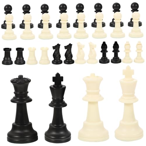 CIYODO 1 Set Schachfiguren Schach Riesenschach Wikingerschachspiel Schachtimer Schachbrett Minischach Schachbrett Pp Schachkette Schachfiguren Schachersatz Kunststoff von CIYODO
