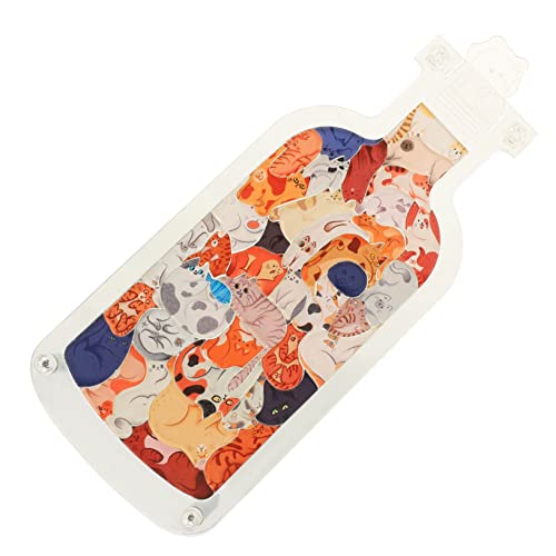CIYODO 1 Set Transparentes Puzzle Lernspielzeug Katzenflaschen Puzzle Katzenpuzzle Dekorative Flasche Basteln Zusammenbauen Puzzles Für Erwachsene Wasserflasche Driftflasche Ornament von CIYODO