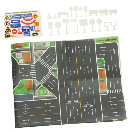 CIYODO 1 Set Verkehrsregeln Spielmatte Kinderspielzeug Verkehrszeichen Verkehrszeichen Verkehrsmodell Verkehrszeichen Mini Verkehrszeichen Mini Verkehrszeichen von CIYODO