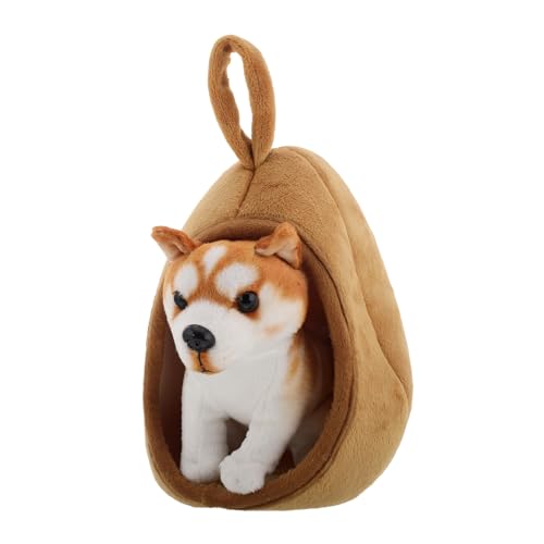 CIYODO 1 Set Welpe Plüschspielzeug Realistisch Gefüllter Tier Welpe Weich Und Sitzend Akita Hund Plüsch Für Kinder Bettauto Süßes Gefülltes Tier von CIYODO