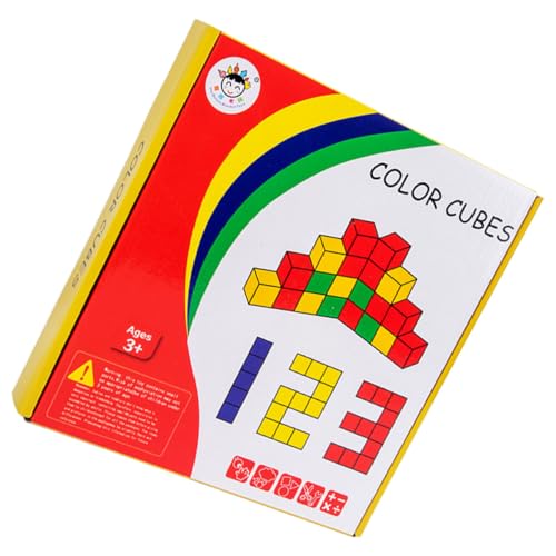 CIYODO 1 Set Würfelblöcke Baustein Früherziehung Stapelblöcke Räumliches Denken Blockwürfel Pädagogisches Bauspielzeug Pädagogisches Stapelspielzeug Stapelpuzzle Holz von CIYODO