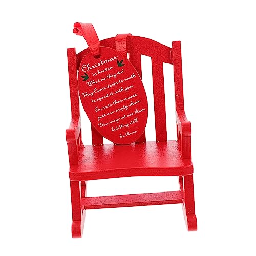 CIYODO 1 Stück Kleine Holzornamente Für Das Wohnzimmer DIY Miniatur Feen Schaukelstuhl Miniatur Mini Stuhl Möbel Miniatur Zubehör Schaukelstuhl Ornament Raumdekor Winzige von CIYODO