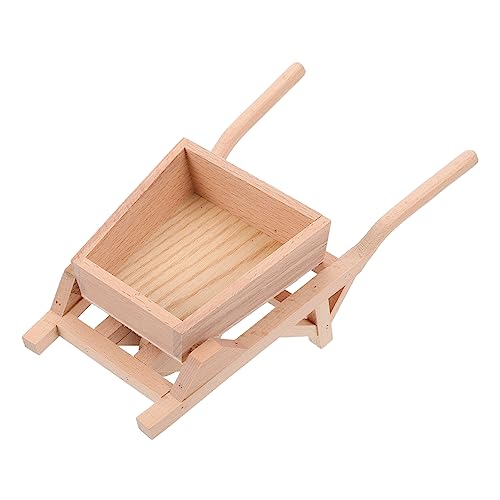 CIYODO 1 Stück Kleines Muldenkippermodell Mini-schubkarre Spielzeugschubkarre Accessoires Für Die Gartendekoration Kleines Gartengerät Mini -Werkzeug Hölzern von CIYODO