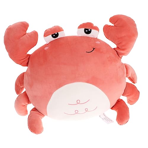 CIYODO 1 Stück Krabbenkissen Cartoon-Krabbenpuppe plüschtier Kissen stofftiere Sofa Plüschspielzeug Krabbenpuppenschmuck Crab Stuffed Animal Kinderspielzeug Daunen Baumwolle Orange von CIYODO