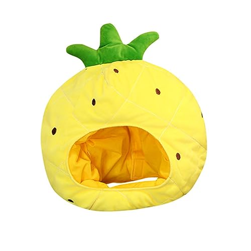 CIYODO 1 Stück Lustiger Ananas Hut Plüsch Kopfbedeckung für Partys Foto Requisiten und Cosplay Fruchtform Kopfaccessoire für Unvergessliche Fotos und Themenfeiern von CIYODO