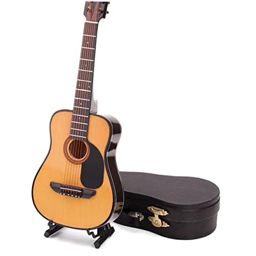 CIYODO 1 Stück Mini-Gitarren- musikinstrumente Musical Instruments Familiar Dekorationen Dekorationsgegenstand Modellgitarre kollegen Geschenkeidee plasur Mini-Gitarrenmodell Hölzern von CIYODO
