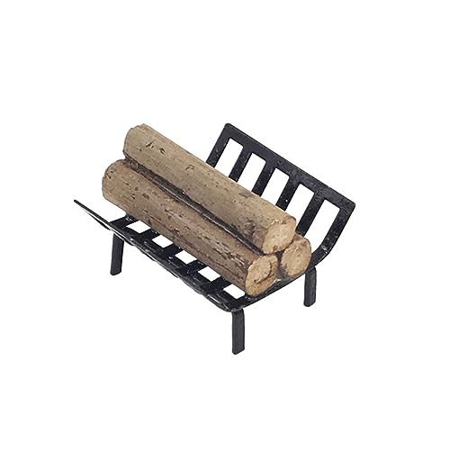 CIYODO 1 Stück Mini House Dekorationen Miniaturdekor Gartendekorationszubehör Mini- - Kleiner Brennholzständer Dekoration für Puppenhäuser Szenenzubehör Schwarz von CIYODO