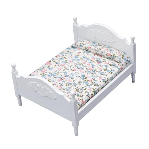 CIYODO 1 Stück Miniatur Doppelbett für Puppenhaus Holzfarbenes Leichtes Möbelstück für Mini Hausliebhaber und Sammler Realistische Verarbeitung für Kinderzimmer Dekoration CIYODO 1 Stück Miniatur Doppelbett für Puppenhaus Holzfarbenes Leichtes Möbelstück für Mini Hausliebhaber und Sammler Realistische Verarbeitung für Kinderzimmer Dekoration von CIYODO