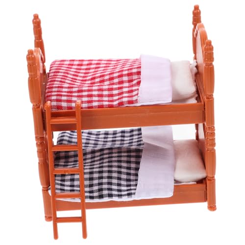 CIYODO 1 Stück Miniatur Doppelbett für Puppenhaus Lifelike Bunk Beds mit Kissen und Decken Hochwertige Mini Schlafzimmermöbel für Kreatives Spiel für Kinderzimmer Dekoration CIYODO 1 Stück Miniatur Doppelbett für Puppenhaus Lifelike Bunk Beds mit Kissen und Decken Hochwertige Mini Schlafzimmermöbel für Kreatives Spiel für Kinderzimmer Dekoration von CIYODO