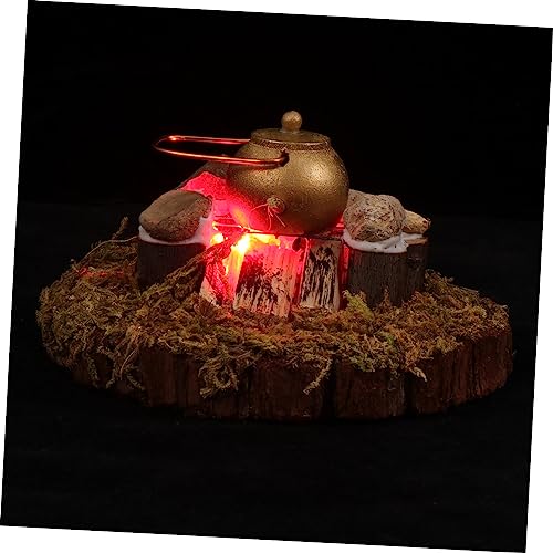 CIYODO 1 Stück Miniatur Ofen für Puppenhaus Dekorativer Mini Brennender Herd für DIY Garten Szenen und Spielzeughäuser für Kinderzimmer und Bastelprojekte von CIYODO
