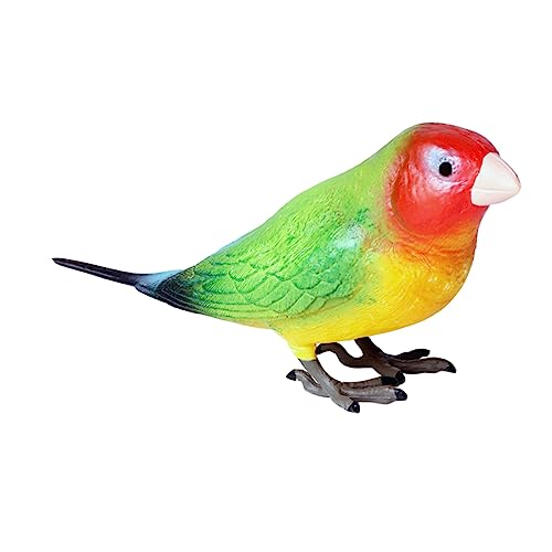 CIYODO 1 Stück Papageien Modellfigur Lebendig Gestaltetes für Kognitives Lernspielzeug Dekoration für Garten und Handgefertigte Details und Tragbar von CIYODO