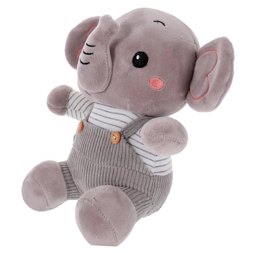 CIYODO 1 Stück Puppe Plüschspielzeug Plüschtier Cartoon Plüschpuppe Plüsch Kleines Elefantenspielzeug Plüschpuppe Kinderzimmerspielzeug Kinderplüschpuppe Grau Superweicher Kurzer Plüsch von CIYODO