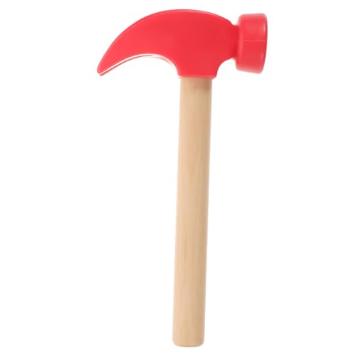 CIYODO 1 Stück Simulierter Kleiner Holzhammer Hammer Lustiges Simulationsspielzeug Winzig Kleinkindspielzeug Simulationshammerspielzeug Holzhammerspielzeug Rot Hölzern von CIYODO