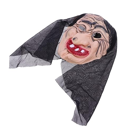 CIYODO 1 Stück gruselige Maske Hexenkopf aus Latex schreckliche alte Frau Maske gruselige Hexenmaske Maskerade-Maske kleidung Terror-Gesichtsmaske Halloween-Maske bilden Requisiten von CIYODO