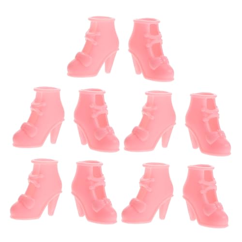CIYODO 10 Paar Puppenschuhe Mit Hohen Absätzen: Hübsche Rosa Sandalenmodelle – Passend Für 40 cm Große Puppen, Miniatur-high-Heels – Modische Accessoires Zum Anziehen Von Puppen CIYODO 10 Paar Puppenschuhe Mit Hohen Absätzen: Hübsche Rosa Sandalenmodelle – Passend Für 40 cm Große Puppen, Miniatur-high-Heels – Modische Accessoires Zum Anziehen Von Puppen von CIYODO