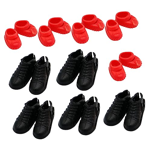 CIYODO 10 Paare Maßstab Schwarz Rot Abs Material Realistische Dekoration für Puppenhaus Garten Zubehör von CIYODO