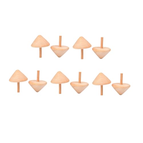 CIYODO 10 Pcs DIY Holz Spinning Färbung Handwerk Vorschule Bauen Bingo Mini Material Kit Spiel Bambus CIYODO 10 Pcs DIY Holz Spinning Färbung Handwerk Vorschule Bauen Bingo Mini Material Kit Spiel Bambus von CIYODO
