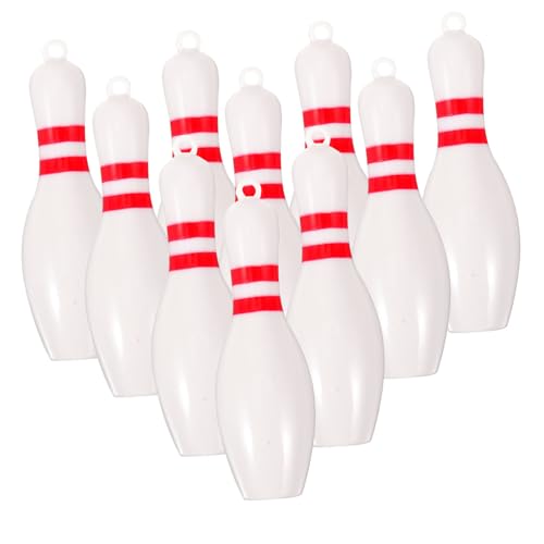 CIYODO 10 Stück Bowling Schlüsselanhänger mit Dekorativem Design Anhänger für Schlüsselbund und Taschen Wiederverwendbare Hängende Deko für Party Mitgebsel und Geburtstagsgeschenke von CIYODO