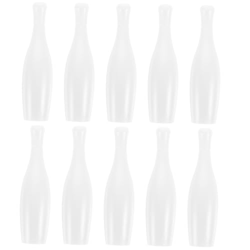 CIYODO 10 Stück Desktop -Bowlingspielzeug Bowling- für Outdoor-Bowling Bowling Set bowlen Set Bowling-Pin-Ersatz Spiel-Bowling-Pin-Requisite Kleiner die Hüften Weiß von CIYODO