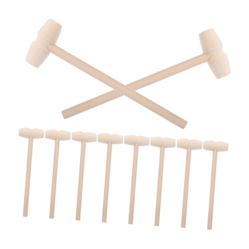 CIYODO 10 Stück Holzhammer, Spielzeug, Klopfhämmer, Mini-schläger, Handgehaltene Holzhämmer CIYODO 10 Stück Holzhammer, Spielzeug, Klopfhämmer, Mini-schläger, Handgehaltene Holzhämmer von CIYODO