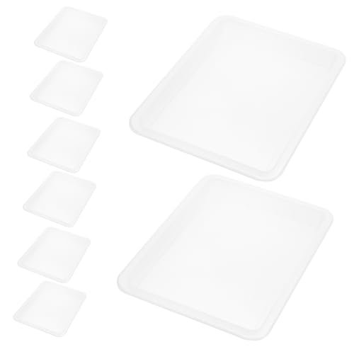 CIYODO 10 Stück Kunststoff-kunsttabletts, Aktivitäts-Organizer-tablett, Kunststoff-serviertablett, Bastel-Organizer-tabletts von CIYODO