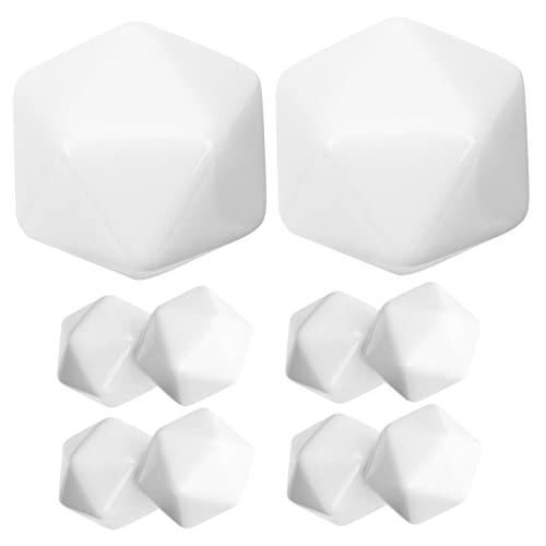 CIYODO 10 Stück Leere Würfel Kind Spiel Block Unvollendet Einseitig Klein Leere Acrycil -würfel Verschiedene Würfel Würfelrohlinge Würfel Basteln Leere Blöcke Acryl Weiß von CIYODO