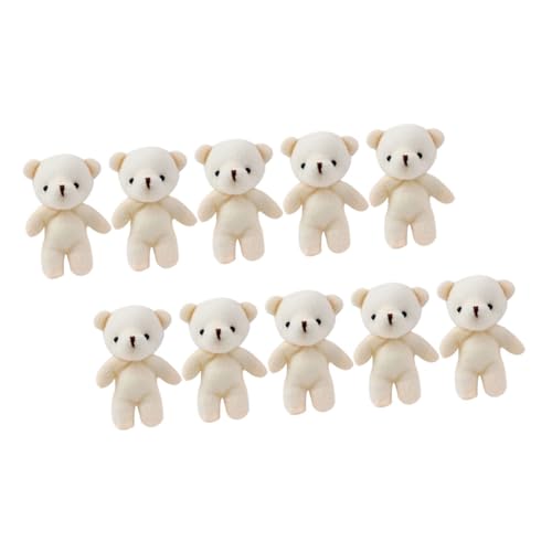 CIYODO 10 Stück Mini-Bärpuppe ausgestopfter Kleiner Bär Plush Toy Schlüsselanhänger Mini-Bär- Stuffed Animal kuscheltiere klein multifunktionale Bärenfiguren PP Baumwolle Beige CIYODO 10 Stück Mini-Bärpuppe ausgestopfter Kleiner Bär Plush Toy Schlüsselanhänger Mini-Bär- Stuffed Animal kuscheltiere klein multifunktionale Bärenfiguren PP Baumwolle Beige von CIYODO