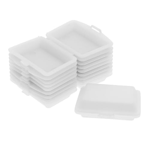 CIYODO 10 Stück Mini -Lunchbox -Modell realistisch winzig Mini- Machen es zu mach es klein Dollhouse Decor Plastik Weiß CIYODO 10 Stück Mini -Lunchbox -Modell realistisch winzig Mini- Machen es zu mach es klein Dollhouse Decor Plastik Weiß von CIYODO