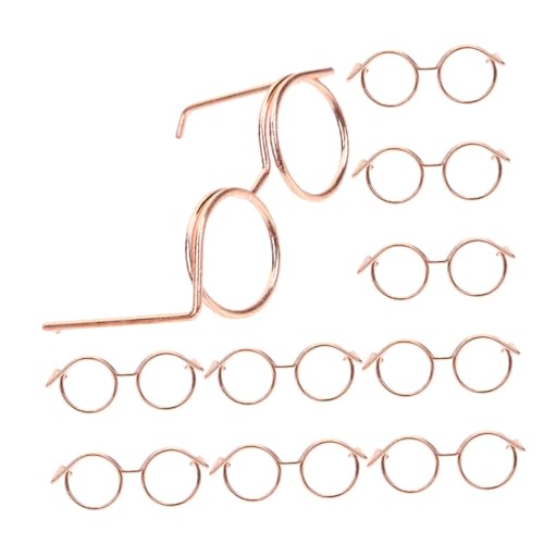CIYODO 10 Stück Mini Puppenbrillen aus Metall Teilig für Puppen Verkleiden Miniaturbrillen Zubehör für Verschiedene Puppenarten Stilvolle und Kreative Ergänzung für Puppenoutfits CIYODO 10 Stück Mini Puppenbrillen aus Metall Teilig für Puppen Verkleiden Miniaturbrillen Zubehör für Verschiedene Puppenarten Stilvolle und Kreative Ergänzung für Puppenoutfits von CIYODO