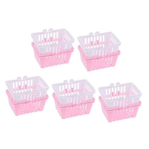 CIYODO 10 Stück Puppen-einkaufskorb Miniatur Gefälscht Verschleißfester Minikorb Mini-hausversorgung Entzückender Mini-Korb Plastik CIYODO 10 Stück Puppen-einkaufskorb Miniatur Gefälscht Verschleißfester Minikorb Mini-hausversorgung Entzückender Mini-Korb Plastik von CIYODO