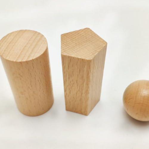CIYODO 10 Stück Teiliges Geometrisches Pädagogisches Lernspielzeug für Kognitive Formenerkennung Kreatives Konstruktionsspielzeug Leicht und Tragbar Naturfarben von CIYODO