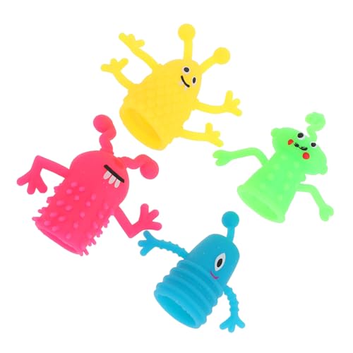CIYODO 10 Stück Teiliges Halloween Fingerpuppen aus Weichem TPR Bunte Mini Kreaturen Handspielzeug Lustige Dekoration und Interaktives Storytelling Zubehör von CIYODO
