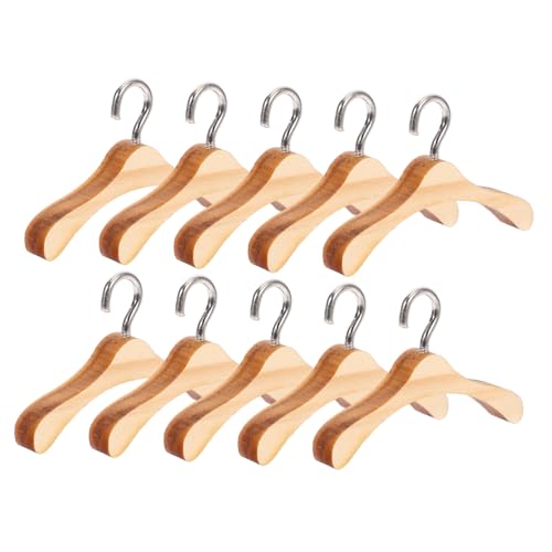 CIYODO 10 Stück Teiliges Holz Kleiderbügel für Puppen Puppenzubehör Praktischer Aufhänger für Bjd Doll Clothes Puppenhaus Accessoire CIYODO 10 Stück Teiliges Holz Kleiderbügel für Puppen Puppenzubehör Praktischer Aufhänger für Bjd Doll Clothes Puppenhaus Accessoire von CIYODO