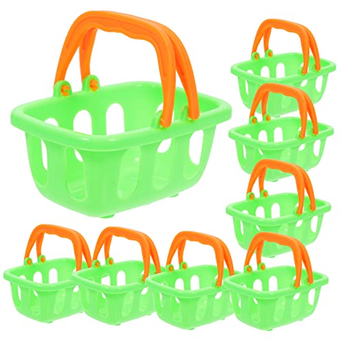 CIYODO 10 Stück Teiliges Mini Einkaufskörbe aus Detailreiche Kleine Supermarkt Körbe für Wiederverwendbar als Puppenhaus Zubehör und Rollenspiel Accessoire von CIYODO