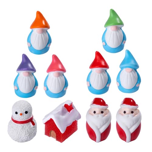 CIYODO 10 Stück Teiliges Mini Figuren für Weihnachtsdekoration Niedliche Santa Claus und Schneemänner für DIY Miniatur Garten und Tischdeko als zur Weihnachtszeit CIYODO 10 Stück Teiliges Mini Figuren für Weihnachtsdekoration Niedliche Santa Claus und Schneemänner für DIY Miniatur Garten und Tischdeko als zur Weihnachtszeit von CIYODO