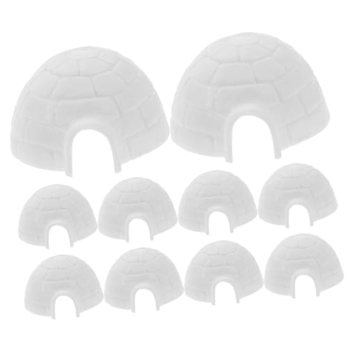 CIYODO 10stücke Iglu-Modell Aus Kunststoff Dekoratives Iglu-Ornament Iglu-Dekoration Iglu-Statue Iglu-bildornament Mini EIS Haus Handwerk Für Heimdekoration Schreibtisch Deko CIYODO 10stücke Iglu-Modell Aus Kunststoff Dekoratives Iglu-Ornament Iglu-Dekoration Iglu-Statue Iglu-bildornament Mini EIS Haus Handwerk Für Heimdekoration Schreibtisch Deko von CIYODO