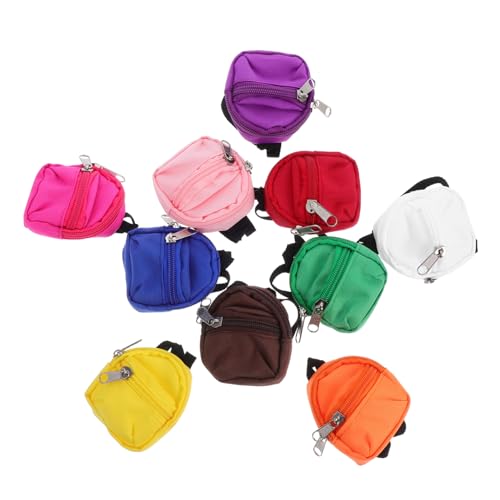 CIYODO 10 Stück Teiliges Mini Reißverschluss Rucksack für Puppen Leichte Widerstandsfähige Schulranzen für Puppen Vielseitiges Zubehör für Rollenspiele und Puppenhaus Praktische CIYODO 10 Stück Teiliges Mini Reißverschluss Rucksack für Puppen Leichte Widerstandsfähige Schulranzen für Puppen Vielseitiges Zubehör für Rollenspiele und Puppenhaus Praktische von CIYODO