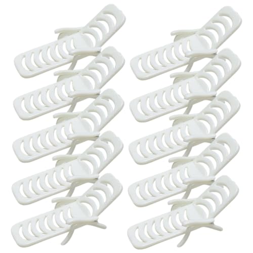 CIYODO 10 Stück Teiliges Miniatur Strandliegestuhl aus Weißem PVC Faltbar Stabile Puppenhaus Deko Mikrolandschaftliches Modell für DIY Meer und Stranddekoration von CIYODO