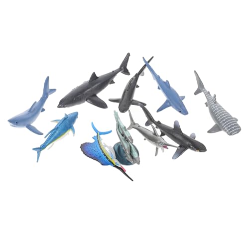 CIYODO 10 Stück Teiliges Set aus Plastik Fisch Modellspielzeugen Simulierte Meerestiere für Pädagogisches Hand Augen Koordination für Interaktive Spiele von CIYODO