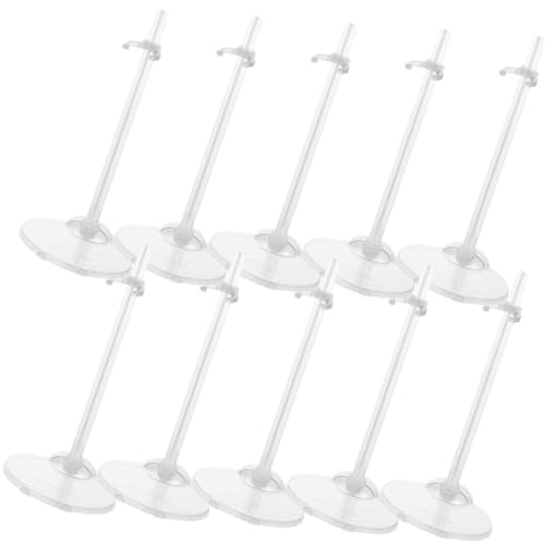 CIYODO 10 Stück Teiliges Transparentes Puppenständer Klare Kunststoff doll Display Halter mit Breiter Basis Stabiler Aufbau für Einfache Aufbewahrung und Sicheres Präsentieren von CIYODO 10 Stück Teiliges Transparentes Puppenständer Klare Kunststoff doll Display Halter mit Breiter Basis Stabiler Aufbau für Einfache Aufbewahrung und Sicheres Präsentieren von von CIYODO