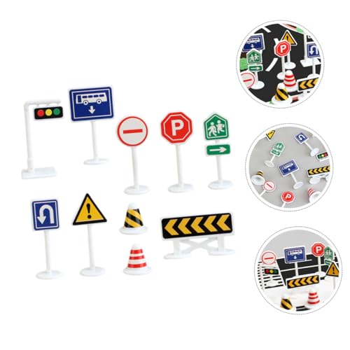 CIYODO 10 Stück Teiliges Verkehrszeichen Miniatur Straßenverkehrsschilder aus Leichtes Langlebiges Lernspielzeug für Verkehrserziehung und Verkehrssicherheit CIYODO 10 Stück Teiliges Verkehrszeichen Miniatur Straßenverkehrsschilder aus Leichtes Langlebiges Lernspielzeug für Verkehrserziehung und Verkehrssicherheit von CIYODO