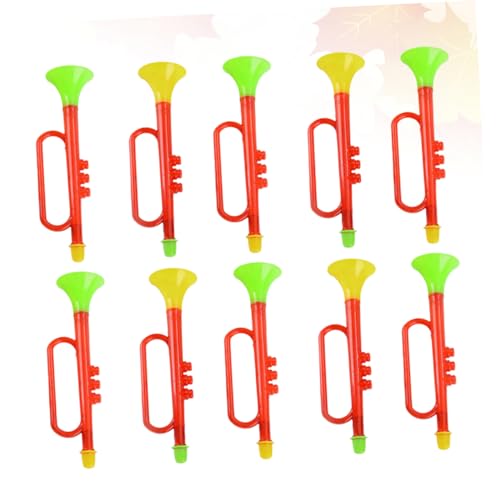CIYODO 10 Stück Trompeten aus Kunststoff Lustige Geräuschmacher für Partys und Anfeuerungen Zufällige Farben Zufällige Farbe Zufällige Farbe von CIYODO